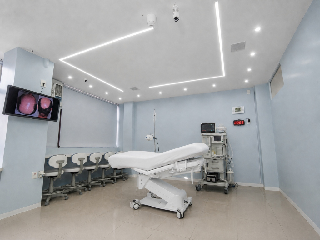 Centro cirúrgico do Hospital Dia Mansur, ambiente exclusivo para transplante capilar